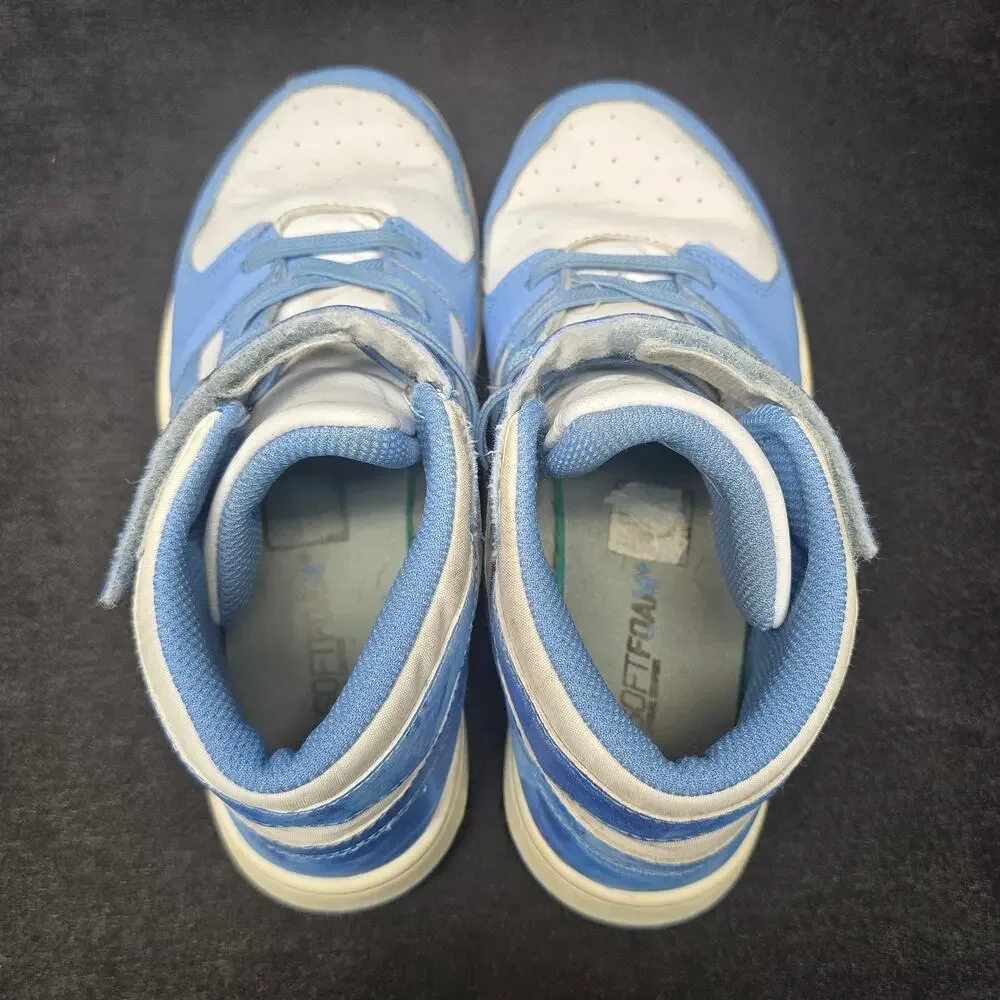 Puma Blue & White Rebound Joy High-Top Sneakers w. Velcro Strap RBD Shoes